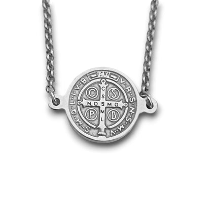 Escapulário Saint Benedict`s Medal - em aço inoxidável