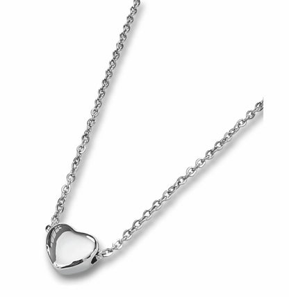 Colar Silver Heart - em aço inoxidável