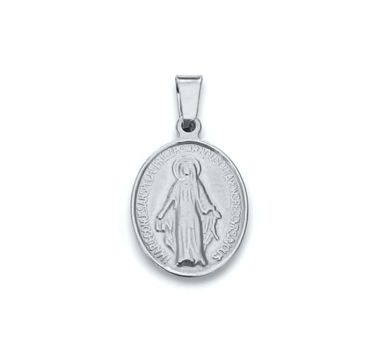 Medalha Senhora das Graças - em aço inoxidável