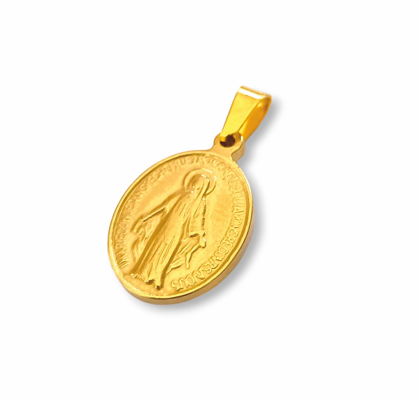 Medalha Senhora das Graças - em aço inoxidável dourado