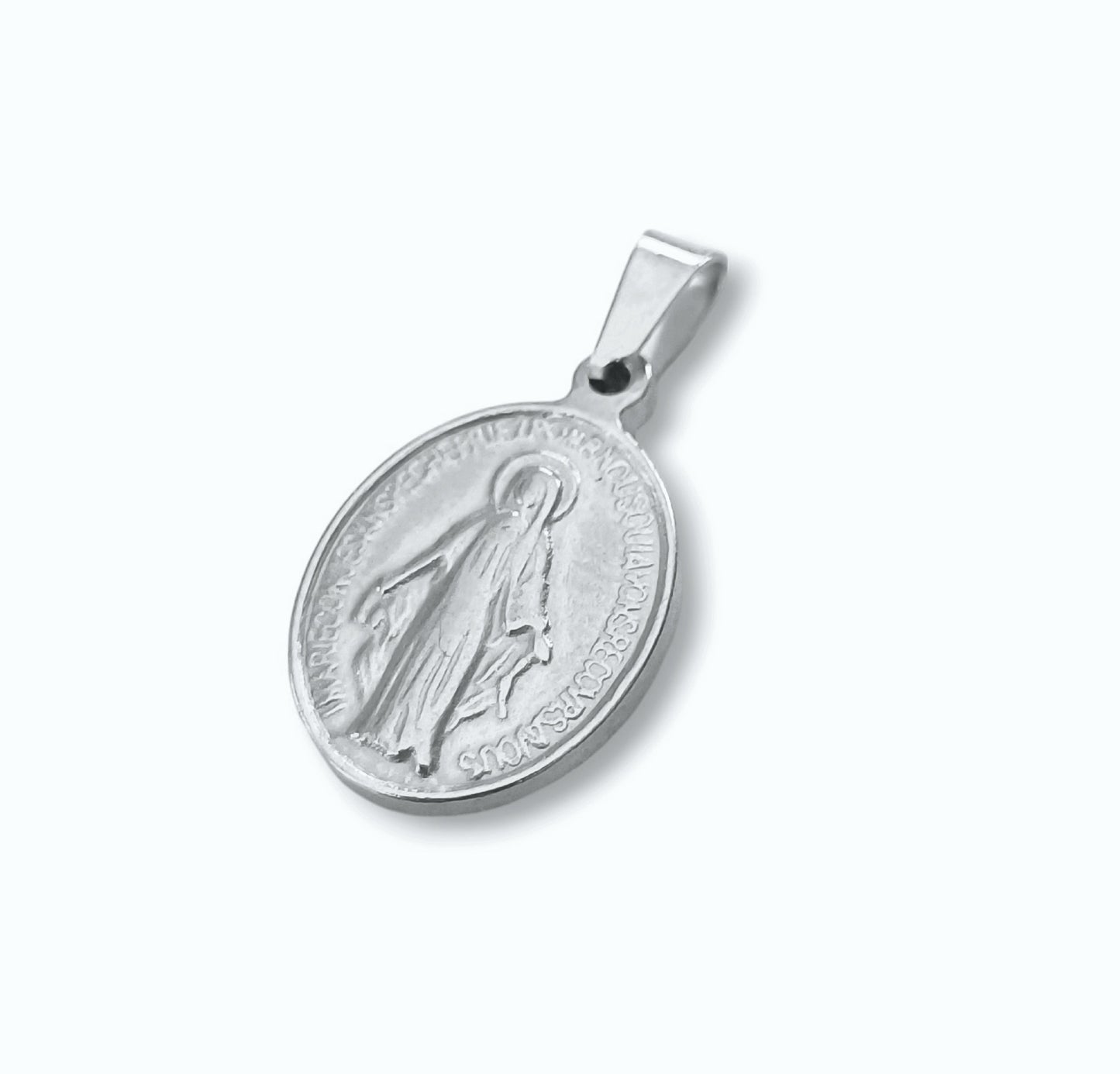 Medalha Senhora das Graças - em aço inoxidável