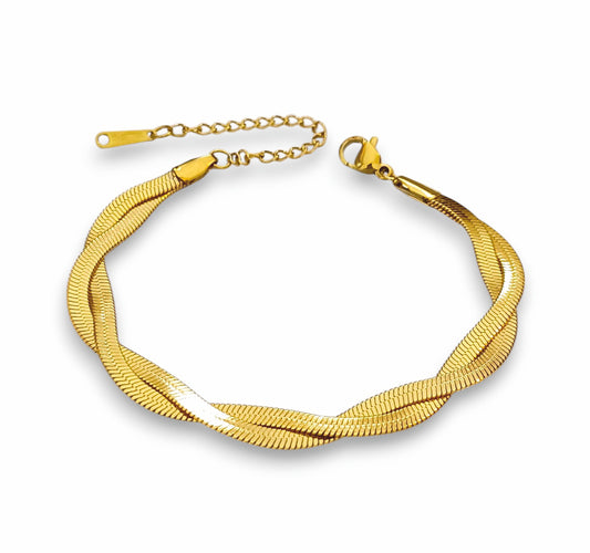 Pulseira Ariel - em aço inoxidável dourado