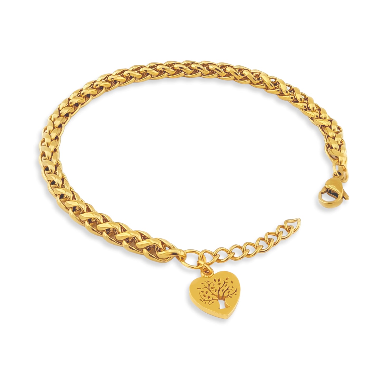 Pulseira Tree of Life - em aço inoxidável dourado